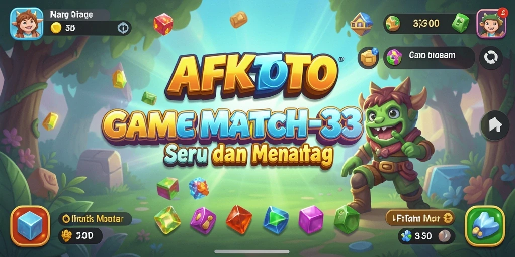 Tampilan gameplay seru dalam AFKTOTO dengan elemen Match-3.
