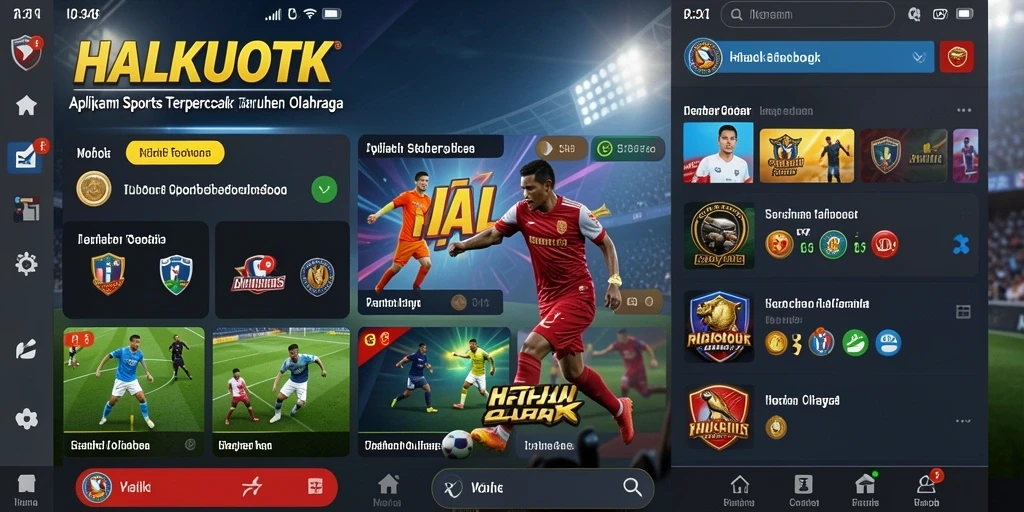 Tampilan permainan taruhan olahraga yang menarik di HALKUOTK.