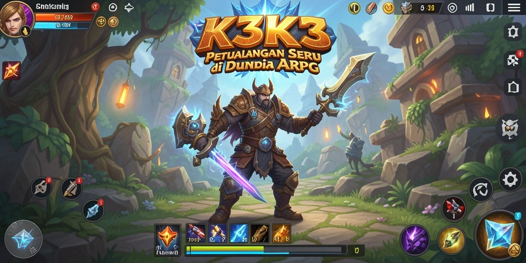 Tampilan gameplay seru dalam K3K3 dengan pertarungan mendebarkan.