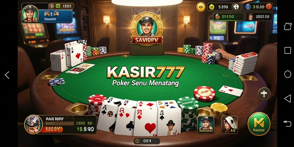 Screenshot gameplay KASIR777 menampilkan serunya permainan Poker.