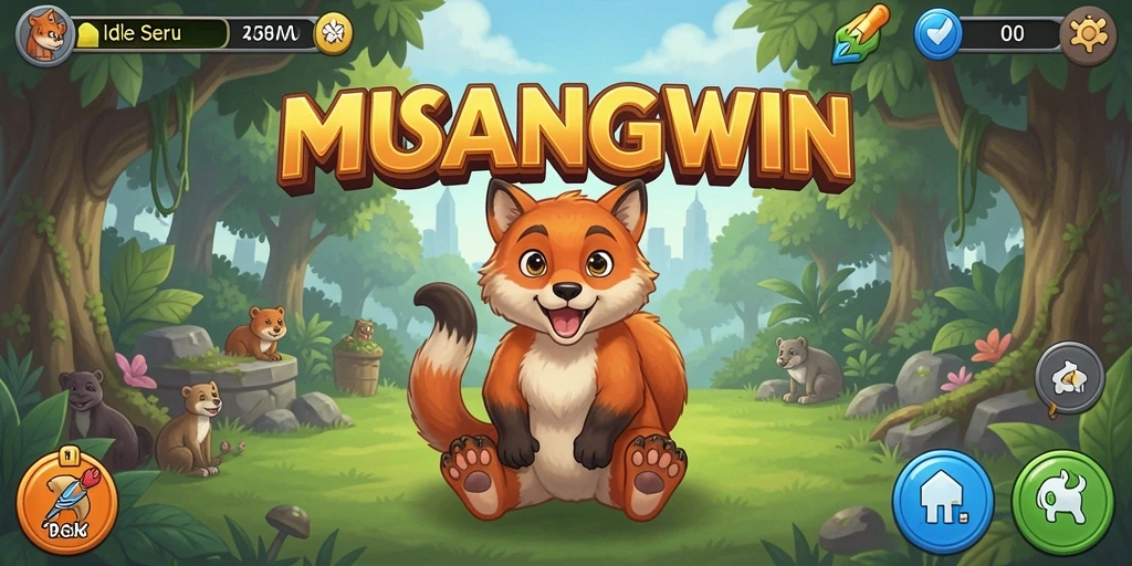 Screenshot <strong>MUSANGWIN</strong> menampilkan karakter dan gameplay Idle yang mengasyikkan.