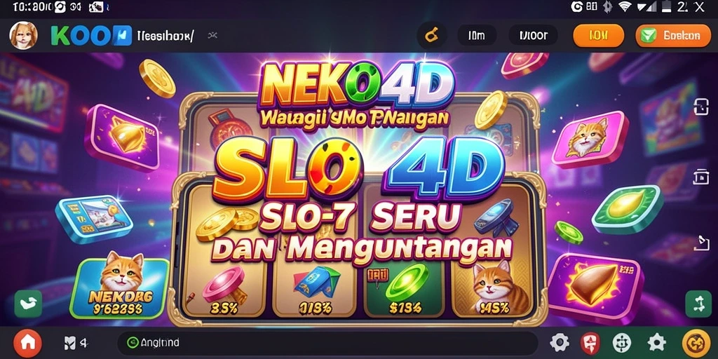Tampilan gameplay slot NEKO4D yang menarik dan interaktif.