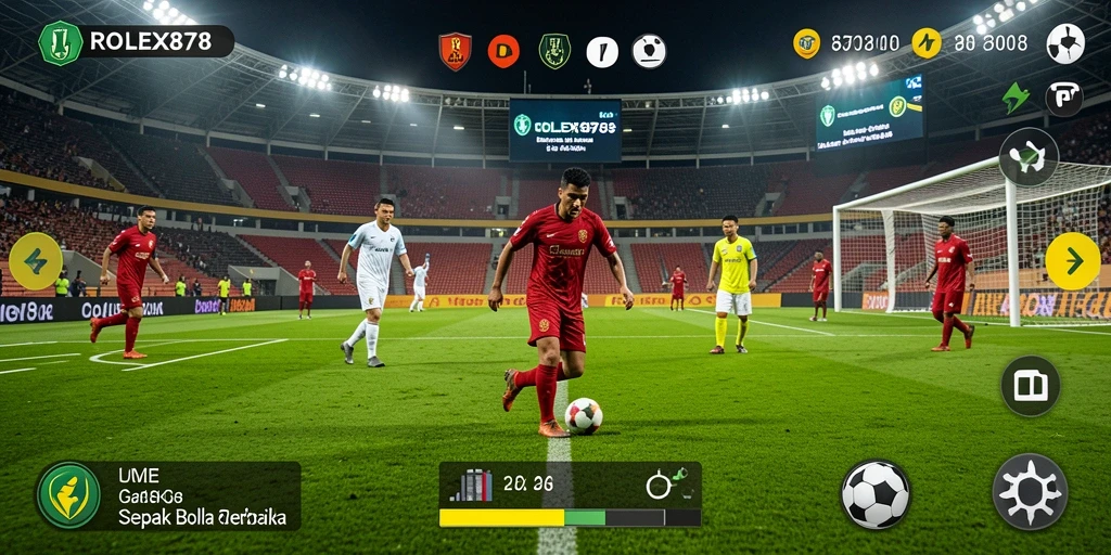 Screenshot gameplay <strong>ROLEX878</strong> yang menampilkan aksi seru di lapangan.