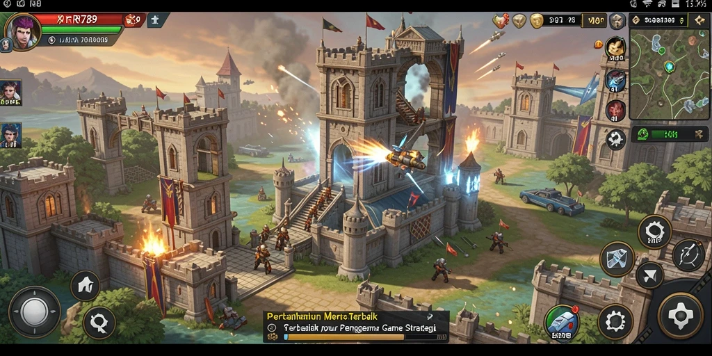 Tampilan menarik dari gameplay <strong>RR789</strong> yang menampilkan menara dan strategi pertahanan.